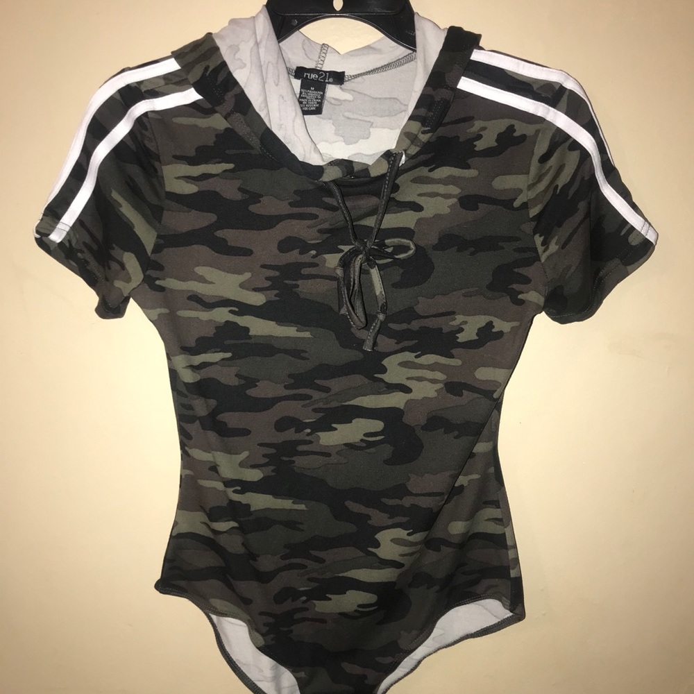 Medium Soldier Print Bodysuit with Hood